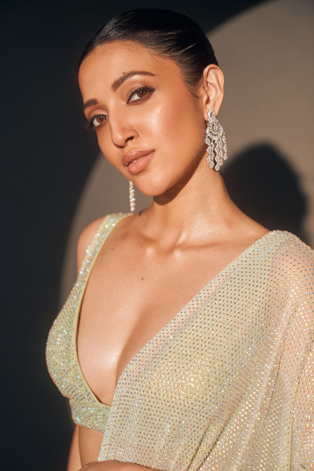 Neha Shetty in Ombre Crystal Cascade