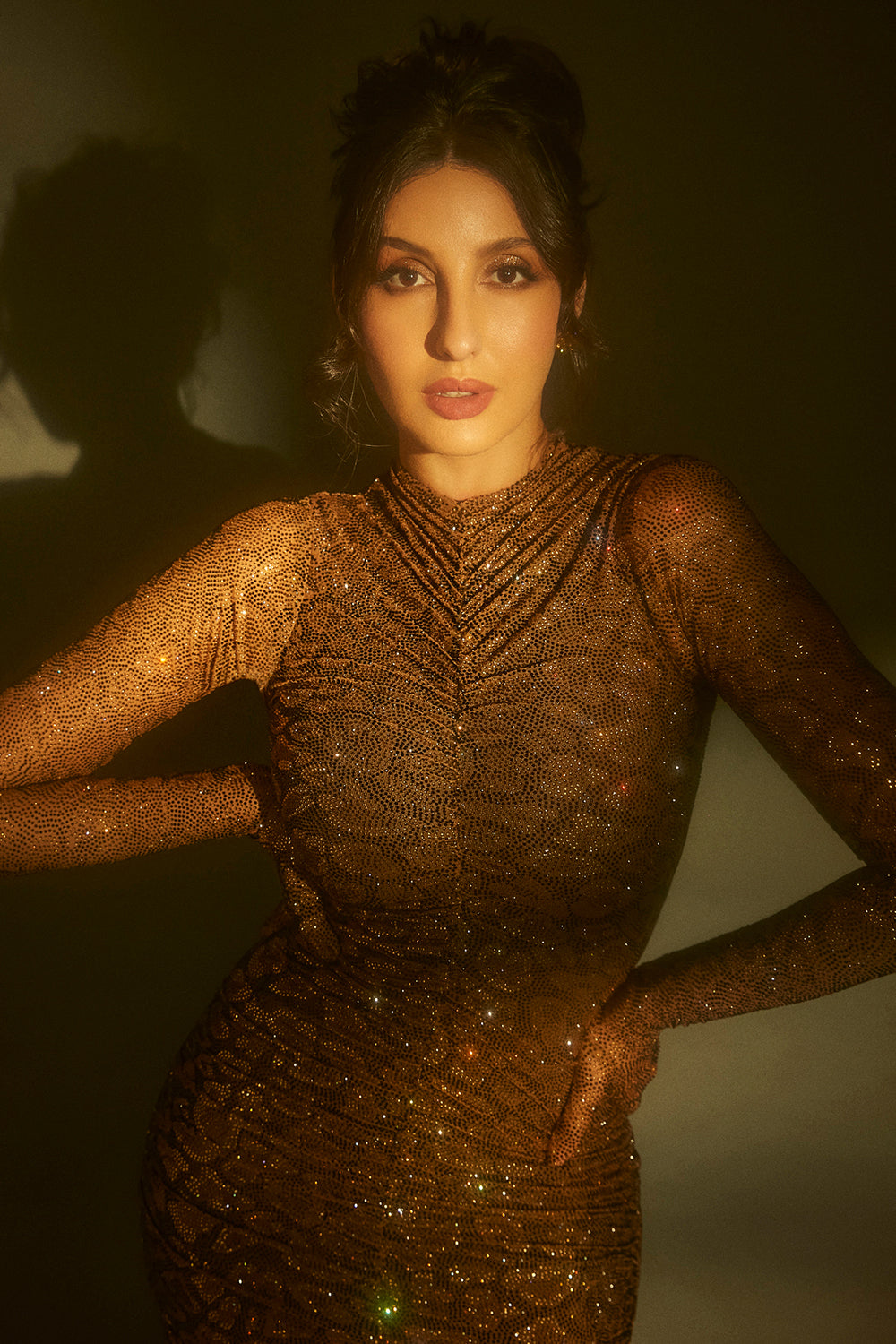 Nora Fatehi in Wildcat Gown