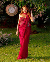Crimson Stardust Drape Set