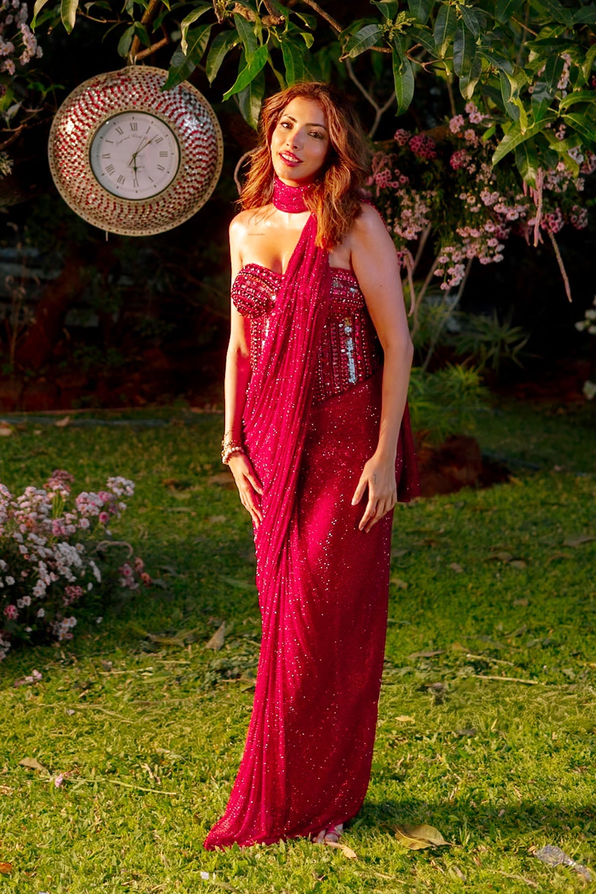 Crimson Stardust Drape Set