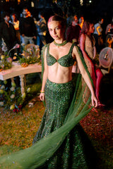 Emerald Élan Lehenga Set