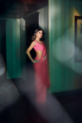 Shilpa Shetty in Meraki Saree Set