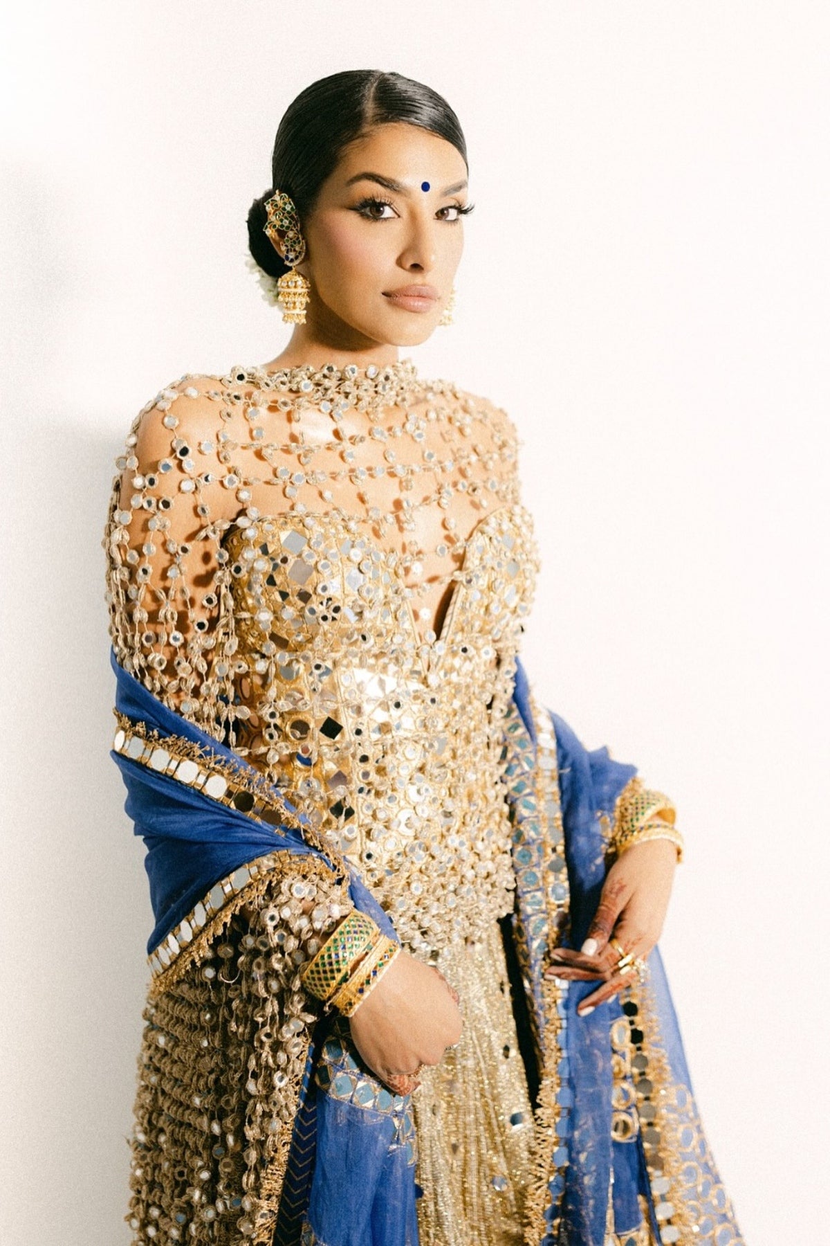 Seema Bansal in Lampi Mirror Skirt