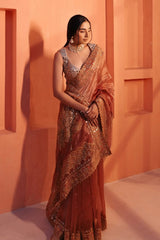 Anupreet Sidhu in Mayur Shilp Saree and Rose Gold Mirror blouse