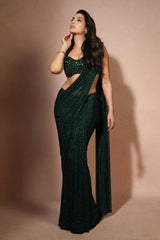 Nora Fatehi in Nour Saree Set