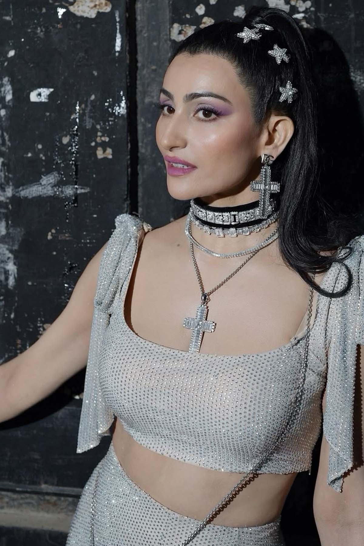 Shalini Passi in Sparkling Diamoand Skirt and Top Set