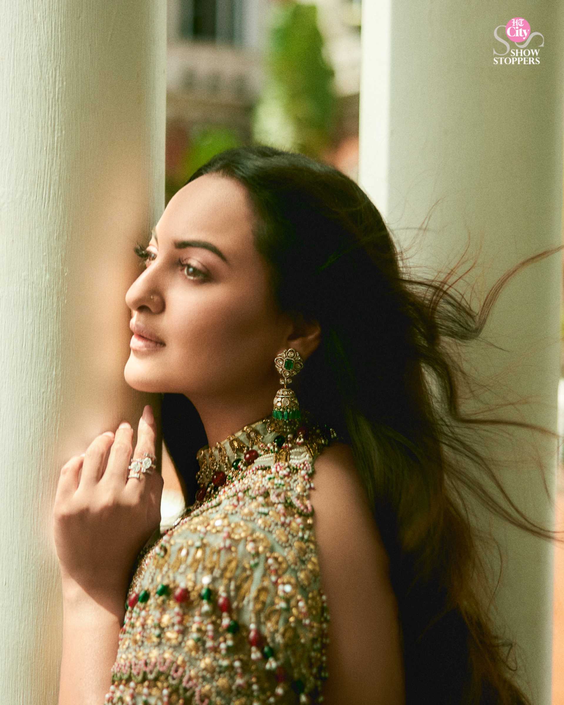 Sonakshi Sinha in Neelambara Saree Set