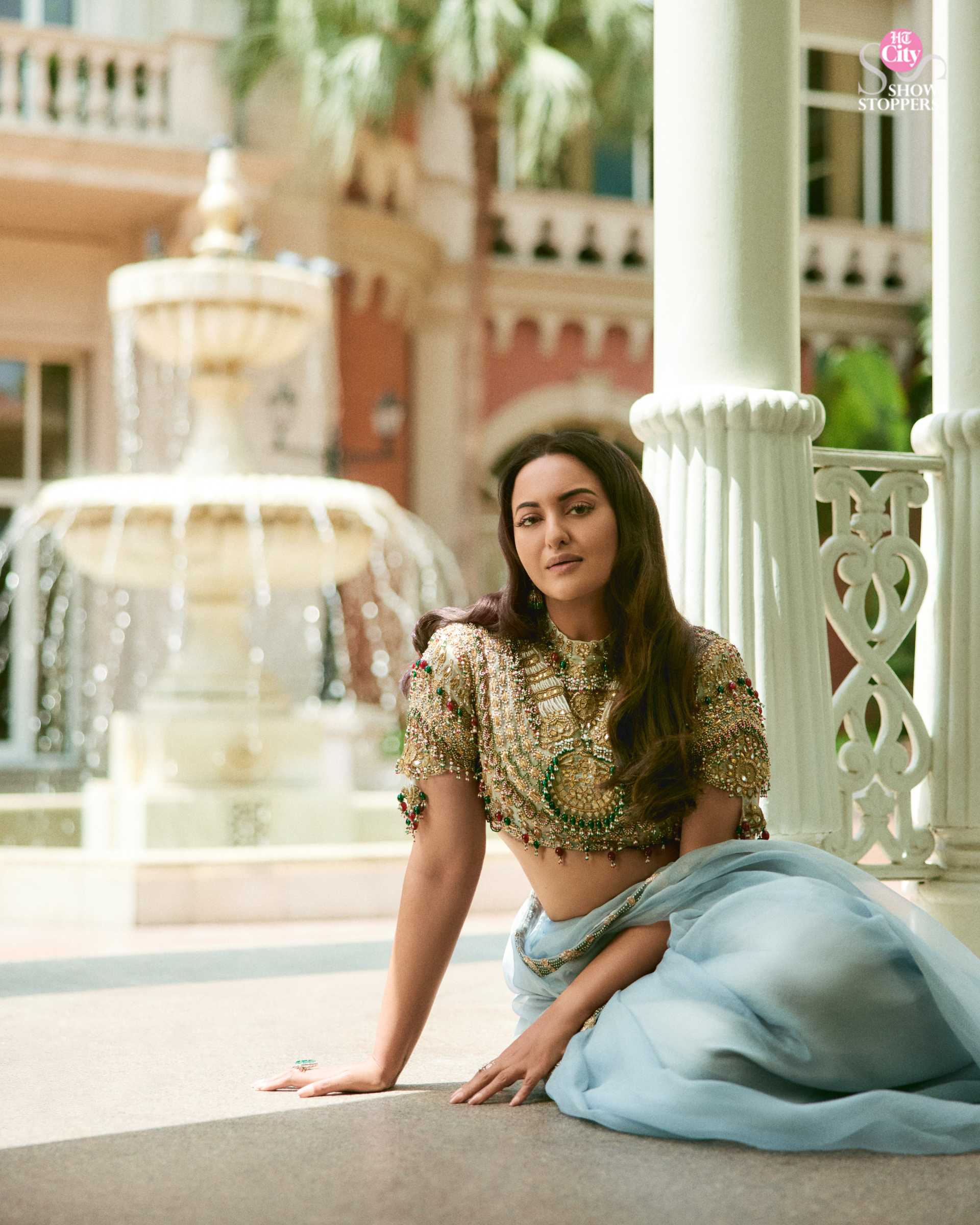 Sonakshi Sinha in Neelambara Saree Set