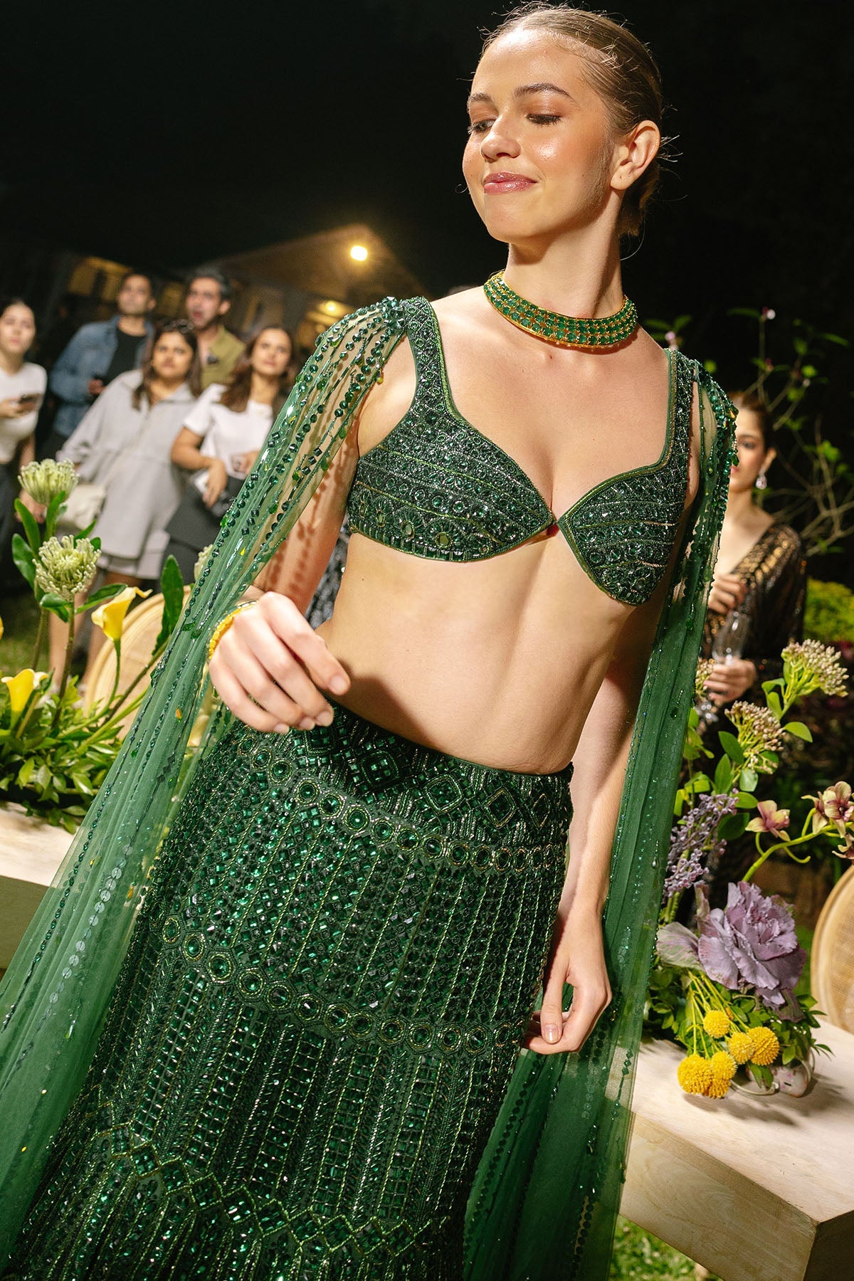 Emerald Élan Lehenga Set