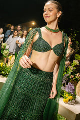 Emerald Élan Lehenga Set