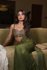 Alavia in Tiaa Saree Set