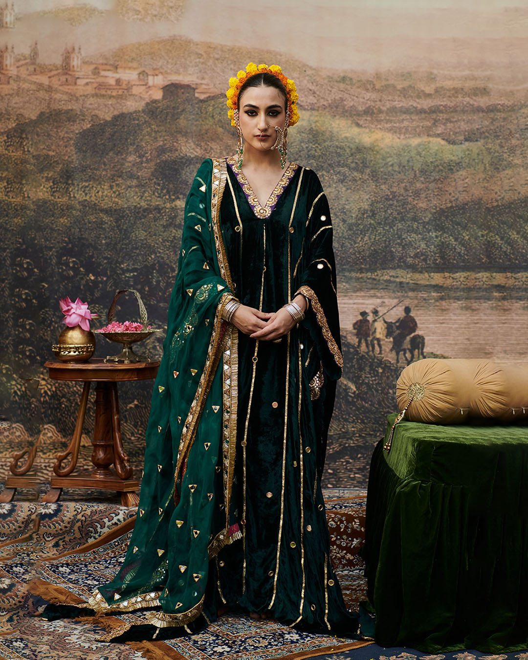 Azal Makhmali Kaftan (Dupatta Excluded)