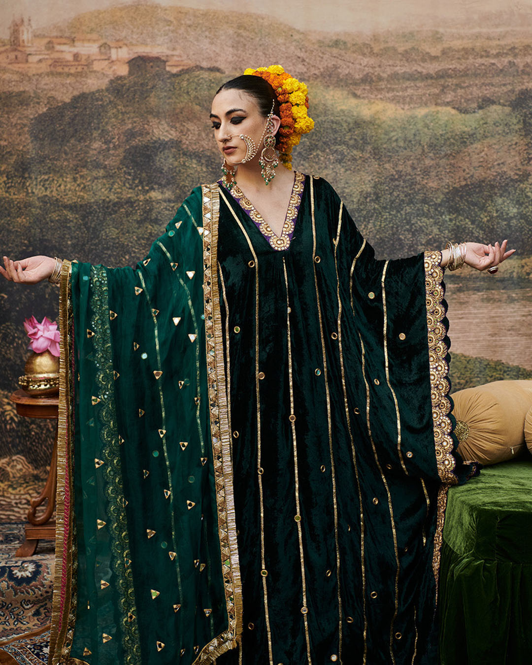 Azal Makhmali Kaftan (Dupatta Excluded)