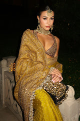 Taniya Shroff in Arundhati Crepe Saree Set