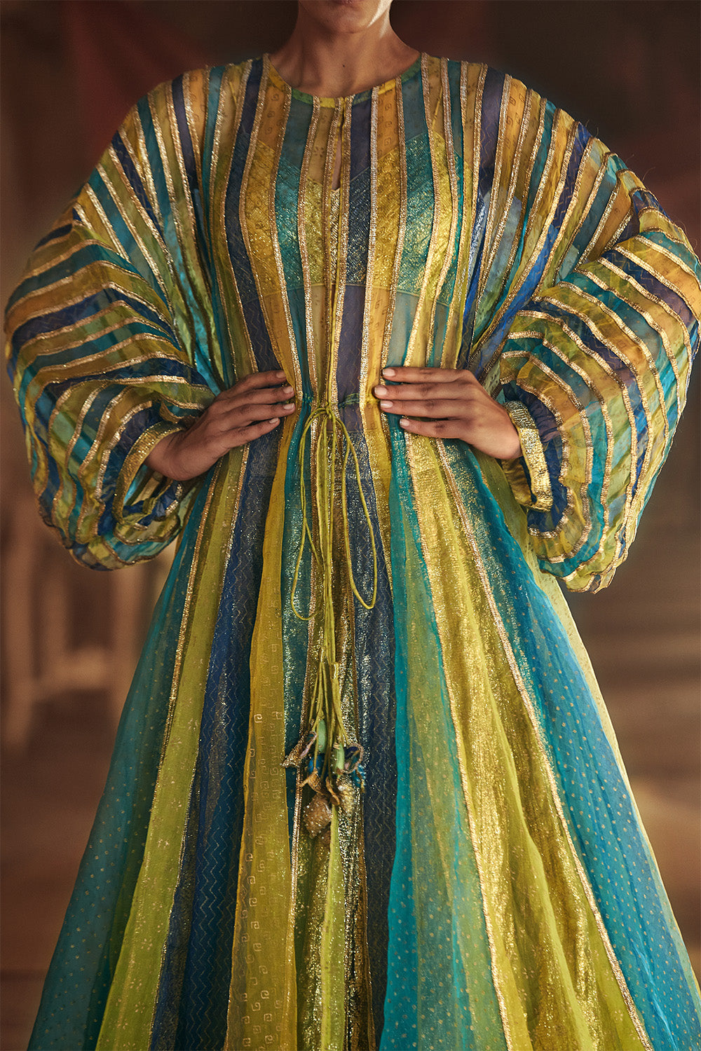 Mahi Kaftan Jacket Skirt Set