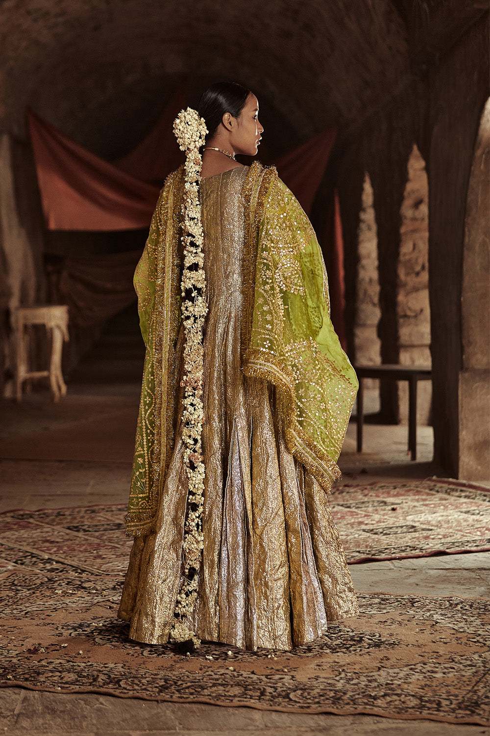 Aliya Sona Aanarkali Set With Dupatta