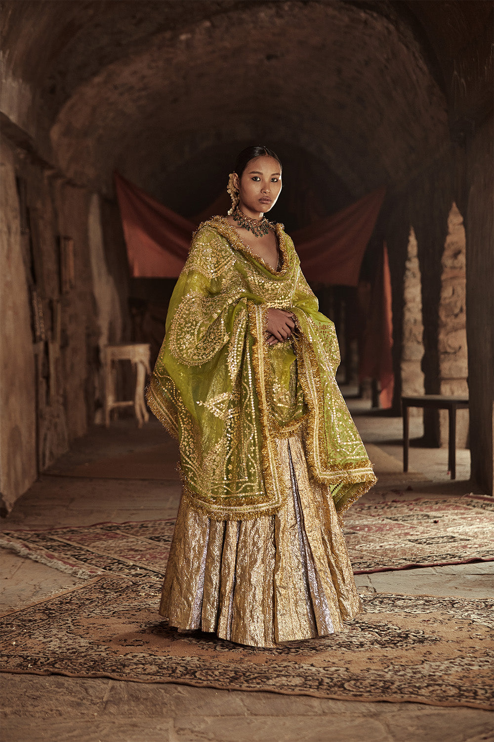 Aliya Sona Aanarkali Set With Dupatta