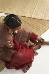 Surkh Laal Angrakha Set
