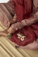 Surkh Laal Angrakha Set