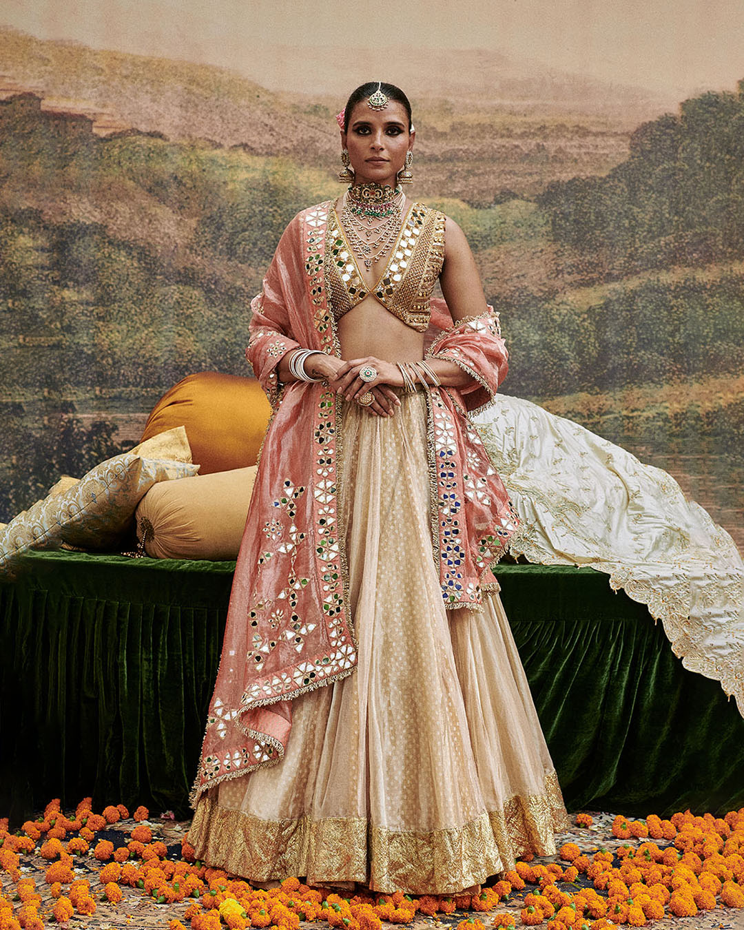 Svet Gulal Lehenga