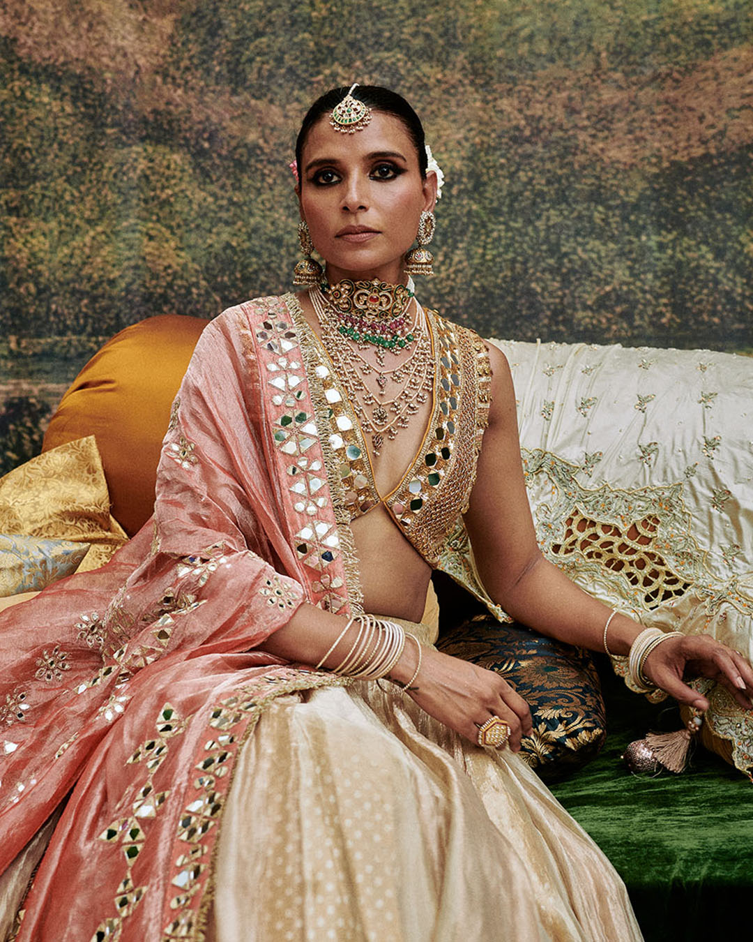 Svet Gulal Lehenga